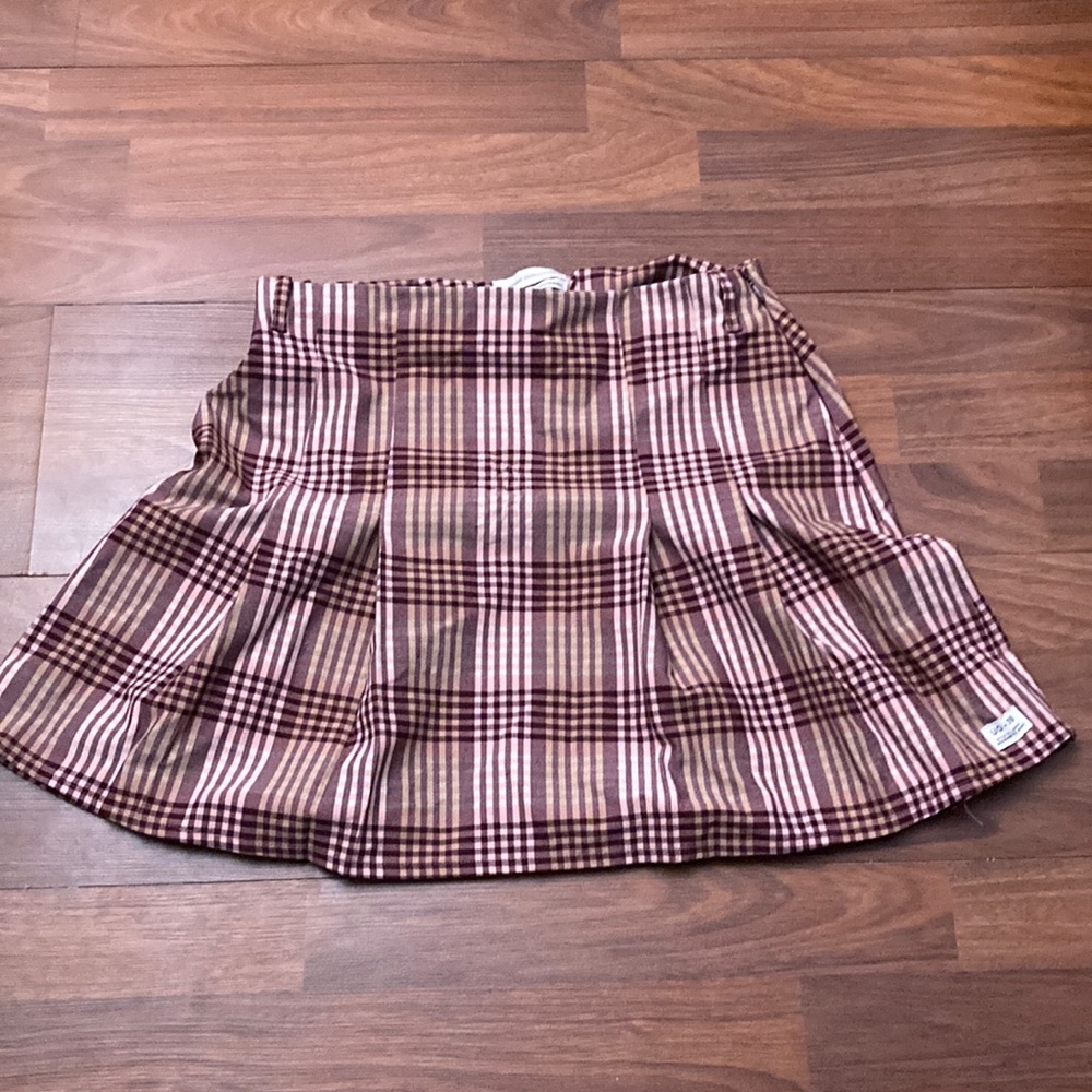 Urban outfitters pleated checkered skirt